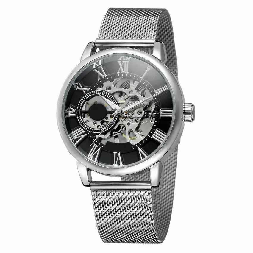 Luxury Automatic Movement Mechanical Watches Stainless steel Strap Waterproof High Quality custom logo mechanic Watch Men