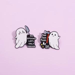 Nuevo estilo letras en inglés sin cuchara <span class=keywords><strong>solo</strong></span> cuchillo personalidad europea y americana Hada de Halloween para Año Nuevo Metal - Product Image 2