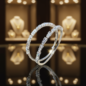 Elegant 925 <b>Silver</b> Crystal Bracelet For <b>Women</b> Classic Channel Setting Wedding <b>Bangles</b> Jewelry With Rhinestones - Product Image 2