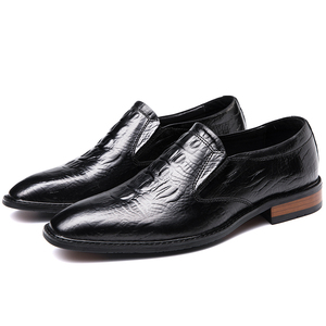 שכבה ראשונה של נעלי שמלה מעור מעור אמיתי עבור תבנית תנין מעוט שורש עץ הבלעדית בגודל 38-44 - Product Image 6