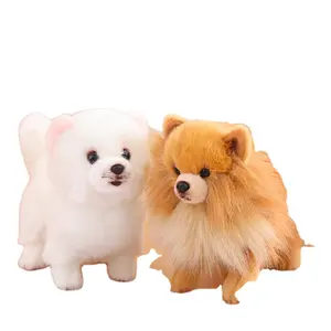 Новый дизайн, Высококачественная Реалистичная мягкая собака, Померанская плюшевая мягкая собака, забавные реалистичные померанские плюшевые игрушки для собак