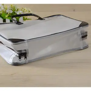 Transparent Plastic Zipper Bedding Pillow Quilt Cover Carrier Bag For Packing Bed Sheet