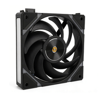 Vente directe d'usine, ventilateur de refroidissement CPU 12V DC noir 4 broches, ventilateur de refroidissement PC LED RVB arc-en-ciel pour boîtier d'ordinateur de jeu