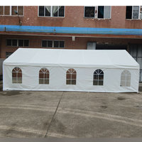 Tente de réception extérieure 5x10m en tissu Oxford 38mm avec parois latérales amovibles, conception imperméable quatre saisons