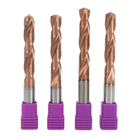 Brocas de Carburo de Tungsteno Sólido con Enfriamiento Interno 3D/5D, Brocas Helicoidales 3D/5D para Mecanizado CNC de Acero Inoxidable