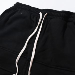 Pantalon de survêtement d'hiver pour homme en tissu noir de haute qualité, taille plus, coupe ample, style sport, poches cargo, polaire polyester/coton OEM ODM - Product Image 5