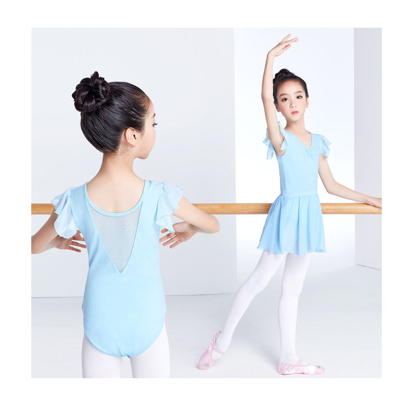 Leotard Balletto Cotone Body Danza Bambine Manica Lunga Leotard