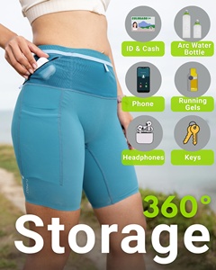 Shorts <span class=keywords><strong>de</strong></span> <span class=keywords><strong>compression</strong></span> personnalisés pour femmes, légers, anti-humidité, avec poche intégrée pour téléphone, OEM/ODM - Product Image 4