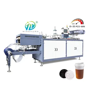 Nieuwste Ontwerp Ijs Thee Koffie Cup/Kom Plastic Deksel Maken Machine Pvc Ps Pet Automatische Plastic Beker Deksel Molding Machine