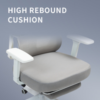 Chaise d'ordinateur de bureau à dossier haut chaise de bureau ergonomique en maille avec accoudoirs réglables bureau à domicile noir