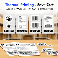 Impresora de Etiquetas Térmicas Mini GD985 A4 de Alta Velocidad, Portátil, Multifuncional, Sin Necesidad de Tinta, 203DPI, 1 Año de Garantía, en Stock para Pequeñas Empresas
