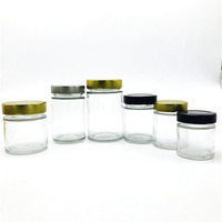 100ml 150ml 180ml 280ml 380ml 500ml 750ml 1000ml Fabricants de pots en verre ronds scellés avec couvercle en métal profond