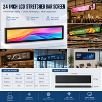 Innovadora Pantalla LCD de 24 Pulgadas con Barra Extensible para Publicidad en Estantes, Menús y Promoción Minorista