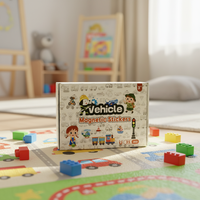 Autocollants magnétiques pour véhicules UCI ODM pour enfants, jouet éducatif sur le transport, puzzle magnétique DIY, ensemble de jouets d'apprentissage