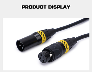 KESHI 1m coaxiale audiokabels XLR mannelijk-vrouwelijk kabel 3-pins blanke koperen geleider PVC gevlochten afscherming microfoon 1080p - Product Image 6