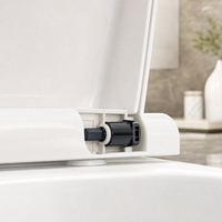 Uniwise Couvercle de siège de toilette universel moderne à fermeture douce et amortie, accessoires de salle de bain de remplacement