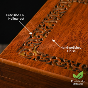 <span class=keywords><strong>Caja</strong></span> <span class=keywords><strong>de</strong></span> Almacenamiento <span class=keywords><strong>de</strong></span> <span class=keywords><strong>Madera</strong></span> Clásica Tallada a Mano, Estilo Retro, <span class=keywords><strong>con</strong></span> <span class=keywords><strong>Tapa</strong></span> <span class=keywords><strong>con</strong></span> Bisagras para Guardar Collares y Relojes - Product Image 3