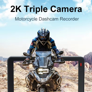 CHIGEE Caméra de tableau de bord pour moto 4K à double objectif, étanche, avec TPMS, GPS, caméra avant et arrière XR-3 - Product Image 1