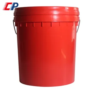 Custom Color Printed Leakproof Food Grade Plastic Red Plastic Bucket For Packaging Chemical