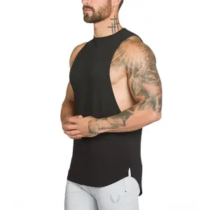 Summer wholesale custom cotton blank vest fitness cool dry soft gym training singlets for men