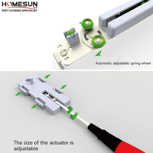 En bois Coulissantes En Aluminium Mécanisme <span class=keywords><strong>De</strong></span> Fermeture Souple Système Soft Close Tampon <span class=keywords><strong>Amortisseur</strong></span> Réglable Facile à installer - Product Image 6