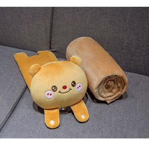 Greenmart OEM y ODM, Almohada Manta 2 en 1 de Peluche de Animales Personalizada, Rellena de Algodón PP Súper Suave, Regalo Divertido y Adorable para Niños - Product Image 2