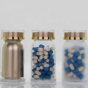 100ml 120ml 150ml Capsule Bottle electroplated frosted jar pill bottles with child safety cap