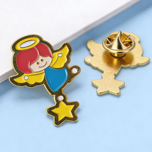 Badges en émail personnalisés en usine avec fermoir papillon pour cadeaux ou commémorations à usage quotidien - Product Image 1