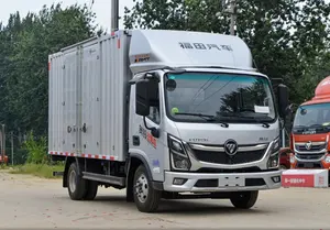 شاحنة فوتون الجديدة 152 حصانًا ديزل شاحنة بضائع خفيفة 4.14 متر طول 4x2 عجلة قيادة علبة تروس سريعة AMT Weichai Euro 2 نظام تعليق هوائي على اليسار