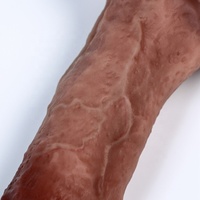 Insertable Length 5.71 Inch Realistic Lifelike Veins Ridges Artificial Asian Penis Soft Silicone Waterproof Suction Cup Dildo
