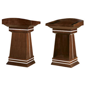 Podio de madera para discursos, estación de bienvenida y mesa de consulta para gimnasios, oficinas, fitness y iglesias - Product Image 1