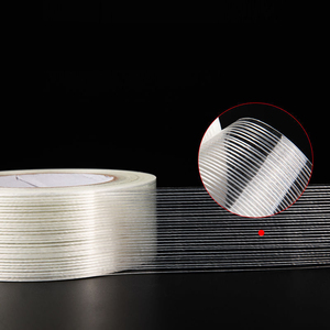 Hoge Viscositeit Gestreepte <span class=keywords><strong>Fiber</strong></span> <span class=keywords><strong>Tape</strong></span> Binding Zware Gewicht Anti-Stretch Transparant Glas Filament Tapes - Product Image 6
