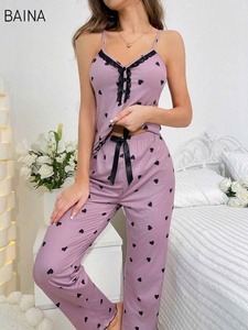 Nuovo Set Pigiama Casual <span class=keywords><strong>da</strong></span> Donna 2 Pezzi con Stampa 2026, Abbigliamento per Casa - Product Image 3