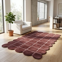 Tapis tufté à la main de luxe en laine, couleur unie moderne, antidérapant, couleur personnalisée, pour villa, salon et chambre à coucher, directement de l'usine
