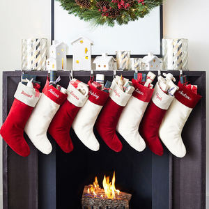 Cadeau décoratif personnalisé pour enfants Chaussettes Sublimation Velours Bas <span class=keywords><strong>de</strong></span> Noël Père Noël Marchandises pour broderie Vente en gros - Product Image 2