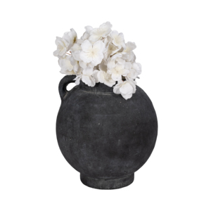 Vaso rotondo a forma di bulbo con manico, in terracotta, per decorazioni per la casa, stile contemporaneo. - Product Image 2