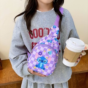 Stitch sac de poitrine pour enfants garçons et filles dessin animé imprimé mignon sac à bandoulière unique léger et décontracté sac à bandoulière de poche - Product Image 1