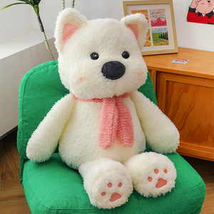 Schattig Wit <span class=keywords><strong>Puppy</strong></span> Knuffeldier Pluche Speelgoed Dagelijks Leven Mooi En Schattig Hond Knuffel Voor Huisdecoratie Metgezel Cadeau - Product Image 3