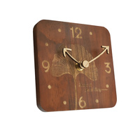 Petite horloge de table décorative en bois pour la maison, idéale comme cadeau