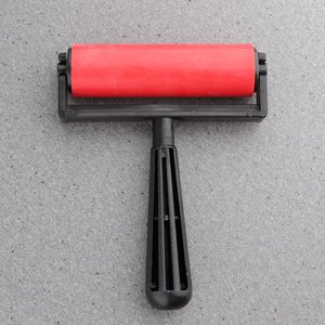 10cm Print making Rubber Roller Soft <span class=keywords><strong>Brayer</strong></span> Craft Projekte Tinte und Stanz werkzeuge mit roter Farbe