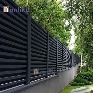 Anlike toptan Metal arka bahçesinde salıncak çift tek 6x6 6x8 3D ucuz çiftlik alüminyum çıta çit paneller açık