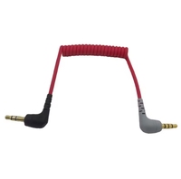 Cordon de micro Lavalier sans fil 3.5mm mâle à mâle à angle droit TRS à TRRS Câble adaptateur audio pour microphone