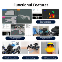 Tscinbuny ROS SLAM Robot Biónico Hexápodo Educativo Jetson Nano con LiDAR para Mapeo y Visión 3D, Plataforma de Seis Patas Lista para Usar