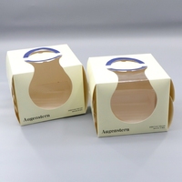 Boîtes d'emballage pour gâteaux en carton de qualité alimentaire, impression personnalisée, estampage à chaud, fenêtre transparente scintillante, boîtes cadeaux portables pour pâtisseries