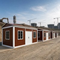 Cabane modulaire préfabriquée avec toit en pente pour dortoir de chantier et bureau de projet
