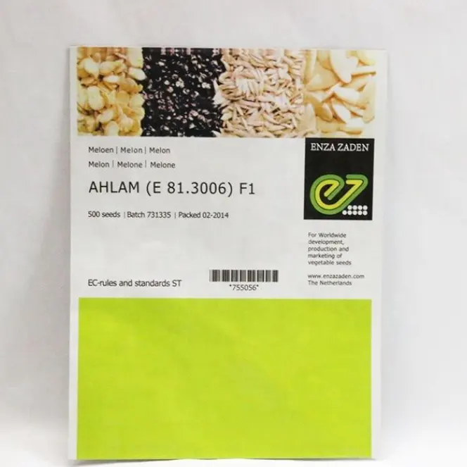 Moisture Light Resistance Aluminium Foil Bag para Sementes Vegetais Embalagem Função Agrícola Malote Sementes Melão