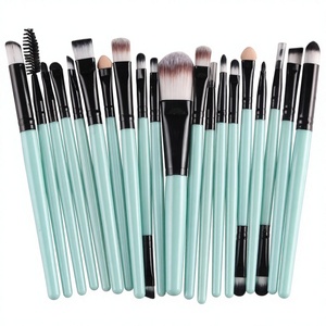 Muestras Gratis, Juego de Brochas de Maquillaje Veganas de Lujo Profesional de 20 Piezas con <span class=keywords><strong>Color</strong></span> y Logotipo Personalizados, Brocha para Corrector, Brocha para Afeitar y Bolsa - Product Image 1