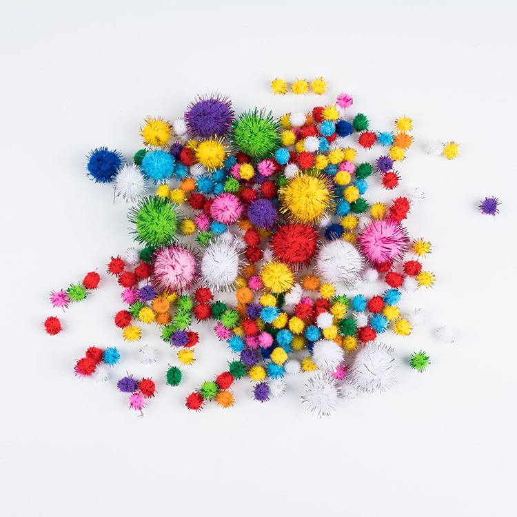 DIY Handmade Sewing Craft Kids Toy Wedding Dec Fluffy Soft Pompoms Plush Pom Poms Pompones Ball