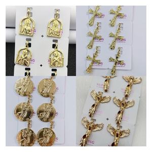 XUPING Gioielli all'ingrosso, ciondolo grande da uomo placcato oro 14K, stile Hip Hop Iced Out, personalizzato con croce di <span class=keywords><strong>Gesù</strong></span>, alla moda - Product Image 2