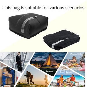 Вакуумная компрессионная сумка для хранения с плоским дном и окном, дорожный рюкзак, компактная складная упаковка для багажа, хранение одежды - Product Image 2